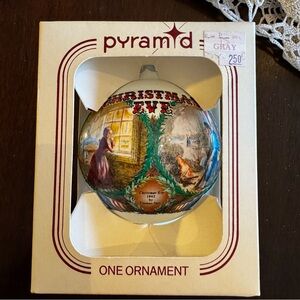 CHRISTMAS EVE THOMAS NAST Vintage Round Christmas Tree Ornament Civil War 1862